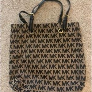 Michael Kors Leather Trimmed Tote Bag